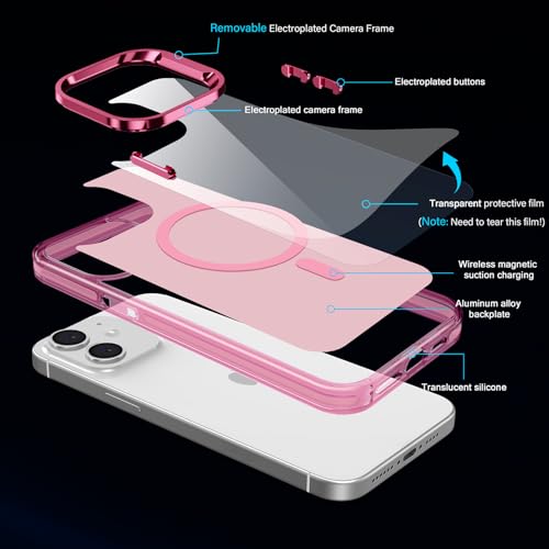 Coque iPhone 12 Mini MagSafe rose fine antichoc et anti-jaunissement - 7
