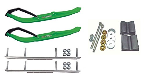 C&A Pro Green MTX Snowmobile Skis w/ 6