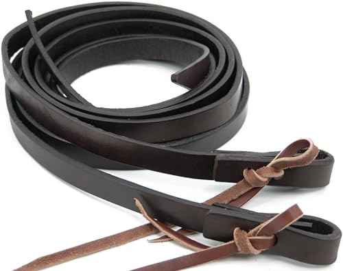 Rênes fendues pour harnais lourd en cuir de travail Tack de 1,5 cm x 2,1 m
