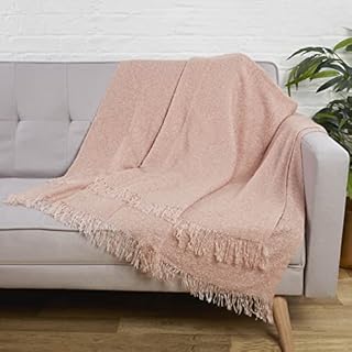 Highams Large Faux Mohair Throw Over Blanket Bed Sofa Settee Luxury Fluffy Bedspread, Cream Ivory - 150 x 200cm