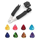 HREDZEO Guitar Gitarren Saitenkurbel Werkzeug,3 in 1 Gitarrensaiten-Kurbel Multifunktionaler Gitarren Saitenkurbel Gitarren Saiten Pin Abzieher Gitarren Picks für Gitarren Reparatur