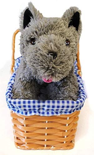 I LOVE FANCY DRESS Kansas Girl Süßer Hund im Korb, Kostüm-Zubehör, grauer Terrier, Plüschspielzeug, Hundespielzeug Toto – perfekt für Kostümwoche
