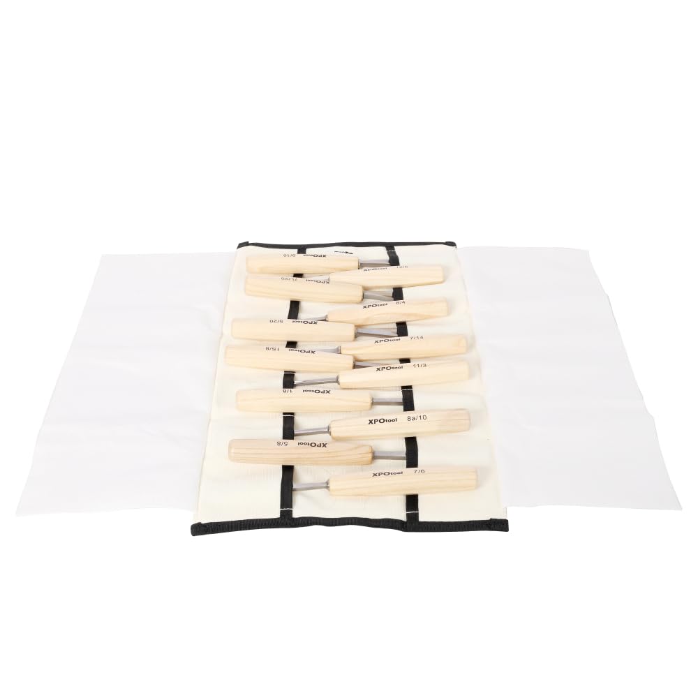 Set di strumenti per intaglio del legno, 12 pezzi, kit professionale per intaglio del legno con scalpello in acciaio 60CRV, manici in salice e borsa di tela, per principianti fai da te