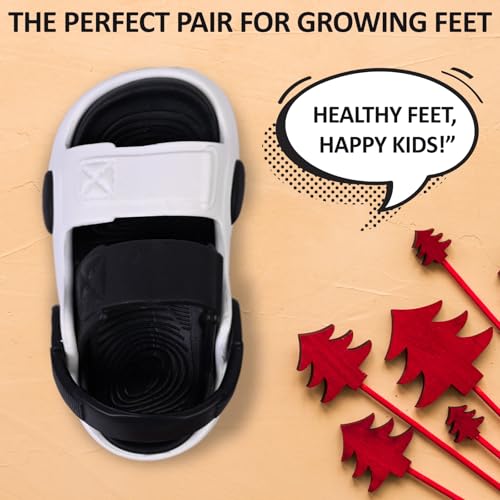 Image of GLJ Kids Comfort Clogs Sandals For Boy And Girl, 1 to 4 Years, Two-Strap Design, Easy To Wear Slip On, Dust and Waterproof, 7101