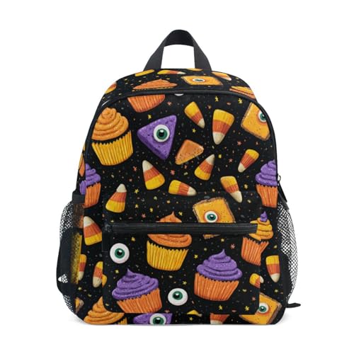 Halloween Candy Corn Cupcakes Spider Kids Backpack Toddler School Bag