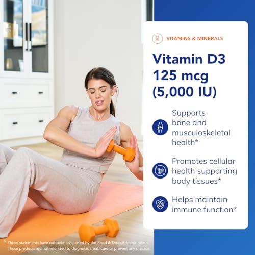 Image of Pure Encapsulations Vitamin D3 125 mcg (5,000 IU) - Supplement to Support Bone, Joint, Breast, Heart, Colon, and Immune Health* - with Vitamin D - 60 Capsules