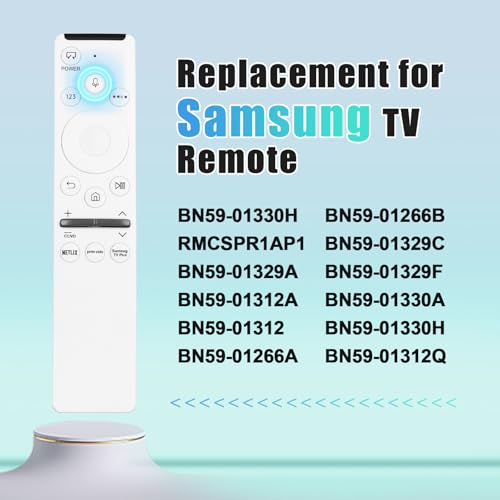 Image of Voice Remote for Samsung Smart TV Remote Control Replacement, Universal for Samsung Remote Control (BN59-01330H / RMCSPR1AP1) for Frame Crystal UHD QLED QLED QN Smart TVs