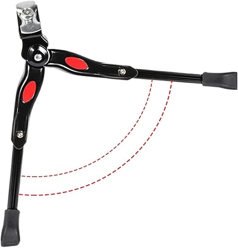 Miniatura 4 de Mesee Soporte de bicicleta de aleación de aluminio ajustable, soporte lateral para bicicleta, ajuste de 24 pulgadas, 26 pulgadas, neumático de