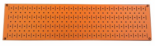 Wall Control Narrow Pegboard Rack 8in x 32in Orange Metal Pegboard Runner Tool Board
