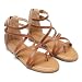 Imagen de katliu Sandalias de Tiras Mujer Planas Verano Gladiador Chocolate 38