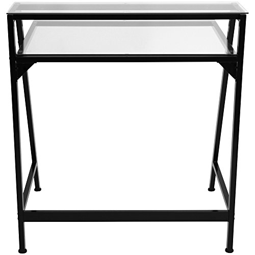 Lumisource 2-Tier Desk, Black/Clear #TOP2