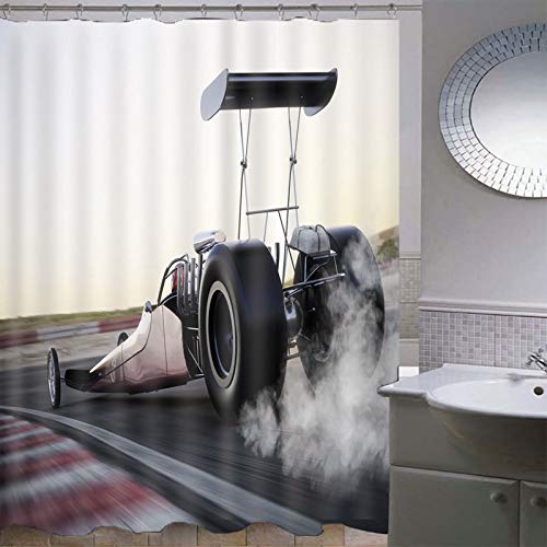 Rideau douche occultant pour préserver l'intimité en tissu noir