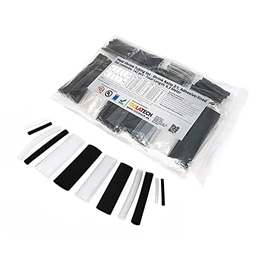 Svart och klar värmekrympslang kit 3:1 självhäftande fodrad 142 st. Lämplig för marina applikationer. Ärmar i en genomskinlig plastpåse total längd 8,3 meter. av ISOLATECH