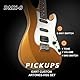 EART E-Gitarre DMX-9, 6-saitige Tremolo Bridge, Humbucker Pickups, Solid Body, 5-Wege Schalter Gitarren (Gold)