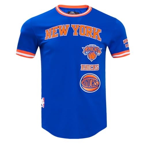 Pro Standard Mens NBA New York Knicks Retro Classics Short Sleeve Tee Royal Blue/Orange L