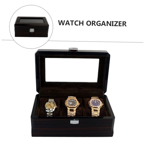 Boîte de rangement montre bois 3 emplacements pour éviter les rayures