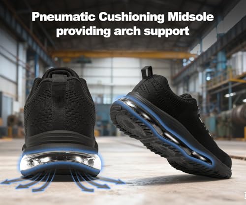 Image of LARNMERN Steel Toe Tennis Shoes Men Black 13