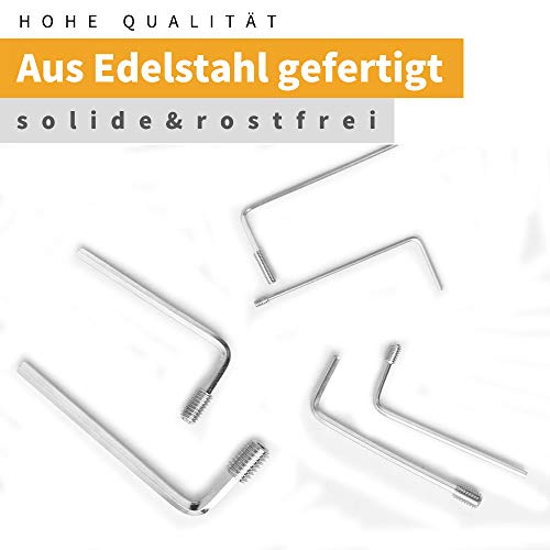 VIGRUE 300 Stück Madenschrauben Set, M2.5 M3 M4 M5 M6 M8 Innensechskant Gewindestifte mit Schraubenschlüssel