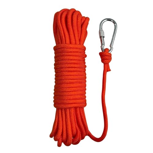 BeGrit 8mm Bootsseil 10m Polypropylen Seil Boot Fenderleine Orange Ankerleine Kajak Festmacher Tauwerk für Bootsport Camping Fischen Wandern