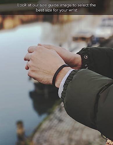 Luxar Men's Titanium Cuff Bracelet | Solid Titanium Minimalist Bracelet Designed For Men | Available In Medium And Large Sizes | Explore The World Of Luxar (Brushed Black | Medium) #TOP3