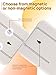 OMIRO Desk Makeup Mirror, 8 x 5 inches Table Mirror with Foldable Stand and Hanging Hole for Shaving and Travelling, White