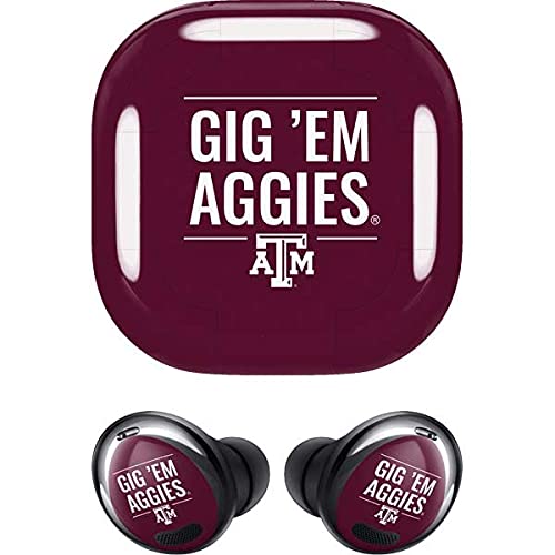 Skinit Decal Audio Skin Compatible with Samsung Galaxy Buds Pro - Officially Licensed Gig Em Aggies Design