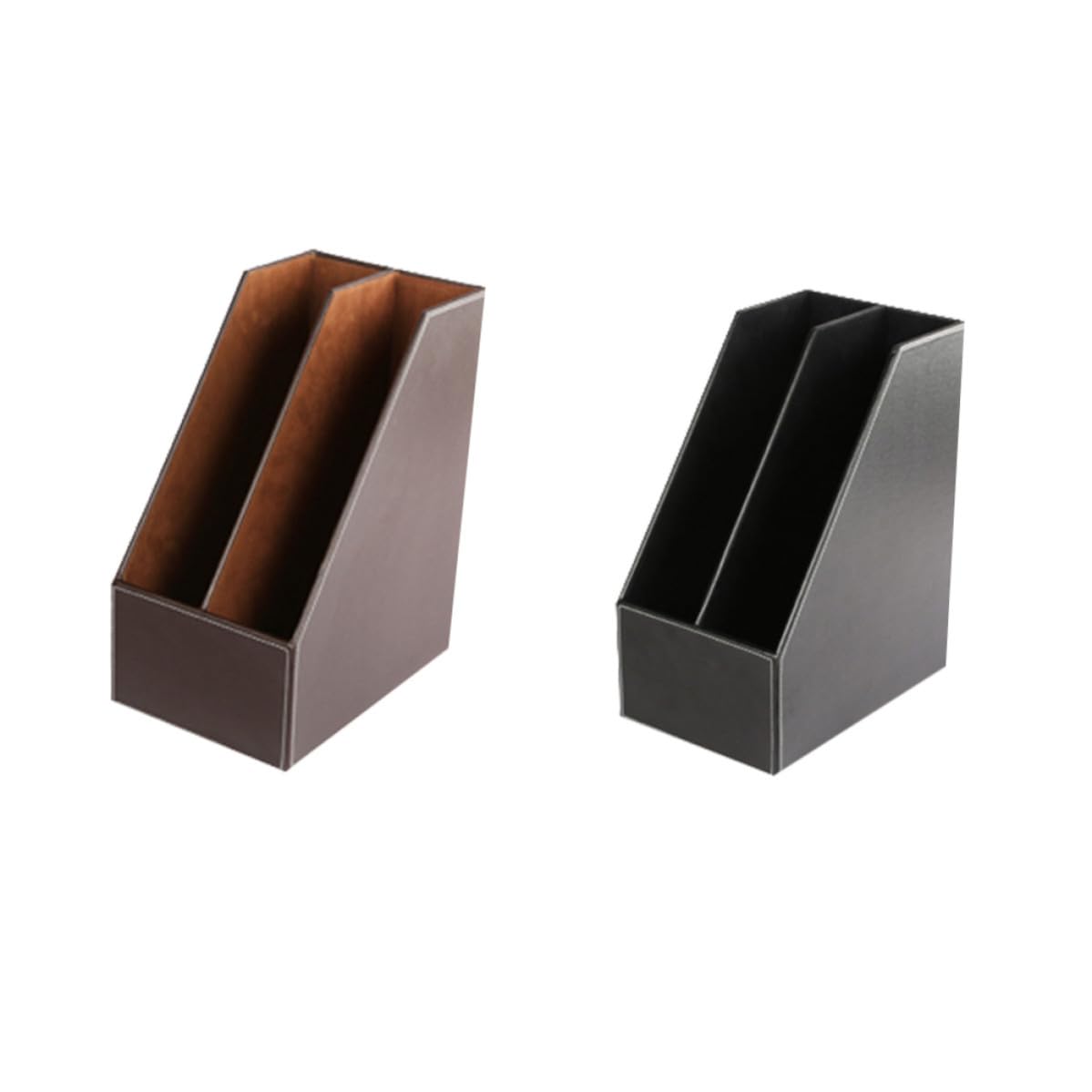 Lurrose Organizer per Trucchi da Scrivania in Cuoio Design a Doppio Strato Appendibile per Ufficio e Camera da Letto