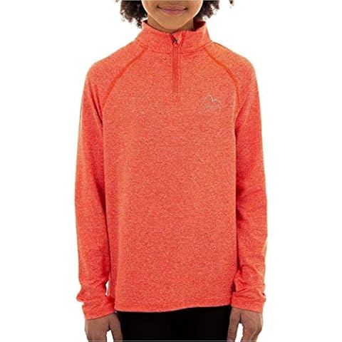 More Mile Train To Run Kids Long Sleeve Half Zip Running Top - Orange 11-12 Years Cover