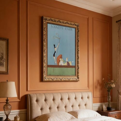 Impression sur toile pour habiller un mur vide avec cadre suspendu vintage