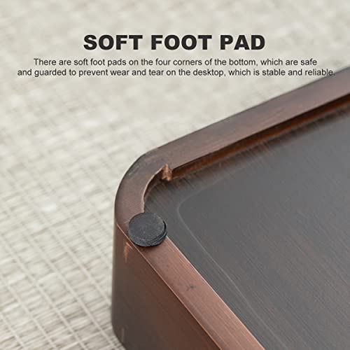 Hapivida Chinese Kung Fu Tea Tray,Bamboo Tea Serving Tray with Water Storage Compact Gongfu Tea Table Set Traditional Chinese Tea Plate for Tea Ceremony - Image 2