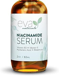 Niacinamide 5% Serum by Eva Naturals (60 ml) - Vitamin B3 Anti-Aging Skin Moisturizer and Reduces Appearance of Wrinkles, Lines Diminishes Acne Breakouts, Hyperpigmentation, Dark Spot Remover for Face
