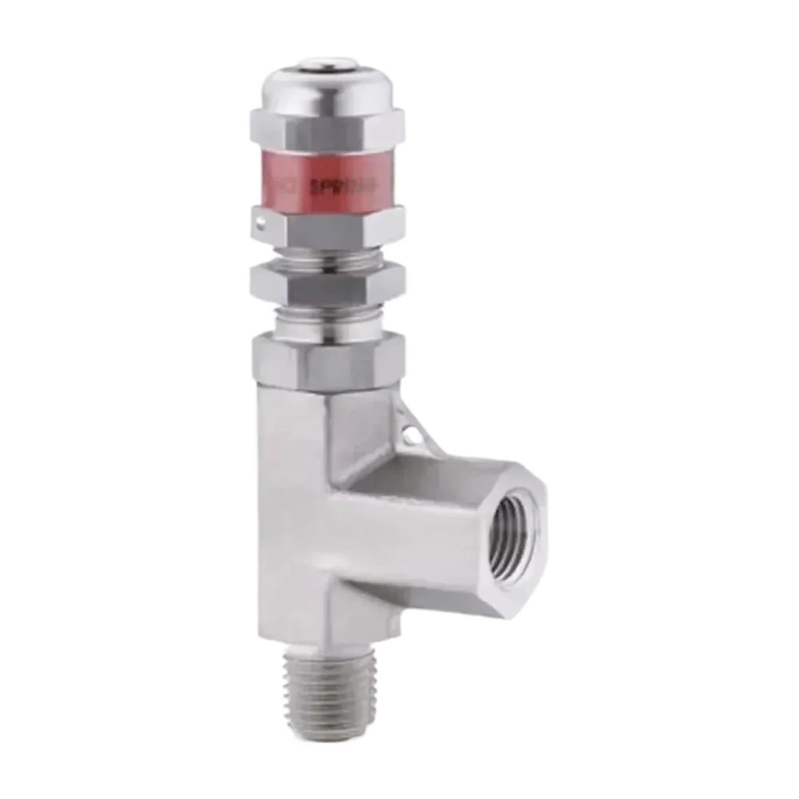 Soupape de sécurité 1" BSPT coude 90 acier inox 316L pour vanne de pression réglable