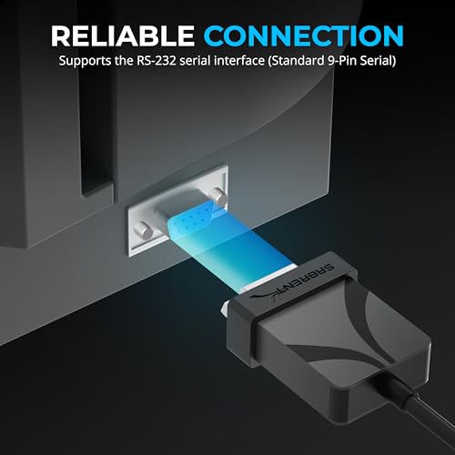 image for SABRENT USB-C to DB9 Serial RS-232 Adapter Cable 6FT, Prolific PL2303G