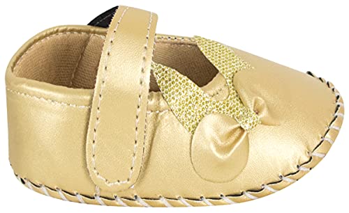 Image of Neska Moda Baby Girls Synthetic Leather Hook & Loop Loafer Booties /Shoes For 6 To 12 Months -BT908