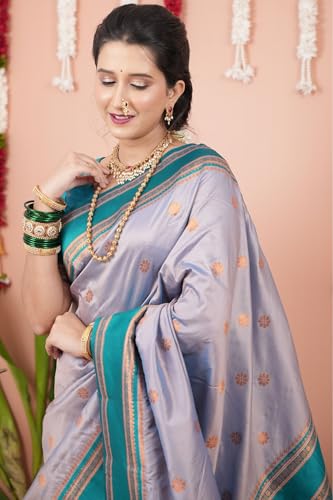 Image of SGF11 Women's Kanjivaram Pure Soft Silk Saree With Unstitched Blouse Piece