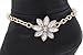 Women Fashion Jewelry Boot Bracelet Gold Metal Chain Silver Flower Ornament Shoe Charm Floral