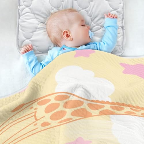 Custom Cute Animal Giraffe Pink Yellow White Swaddle Blankets for Newborns Soft personalizada para Tigers Name Blanket for Newborns, Infants, & Toddlers 30x40in Manta para recien4
