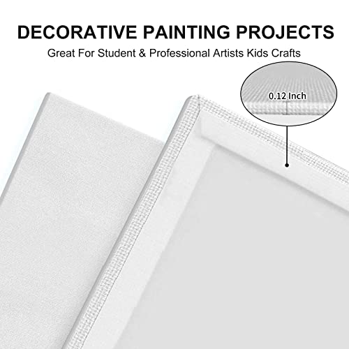 Canvas Panels 8X10 Inch 12-Pack, 10 Oz Double Primed Acid-Free 100% Cotton Paint Canvases For Painting, Blank Flat Canvas Board For Acrylics Oil Watercolor Tempera Paints #TOP1