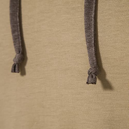 Localmode Mens Casual Fashion Athletic Sweatshirt Lightweight Active Pollover Shirt Hoodie Khaki M #TOP3