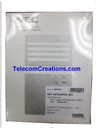 NECDESI Laser Labels for the IP-24e & DG-24e Phones / Part# 0910048 IP3NA-24TXH & Part# 0910068 IP3NA-24TIXH ~ Stock# 0910703 ~ DESI IP3NA-24T