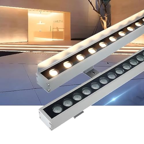 JOUFNING Focos Suelo Led Exterior - Lámpara LED Para Paisajes En El Suelo, Foco Empotrado Resistente Al Agua IP67, Luces Bañadoras De Pared De Bajo Voltaje De 24 V CC(Red,18W)
