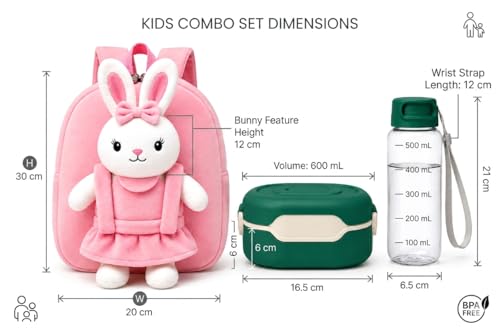 Image of Cartoon Plush Kids School Bag 2-6 Years | Soft Toy Backpack for Boys & Girls | Toddler Nursery Preschool Bag | Lightweight Adjustable Straps