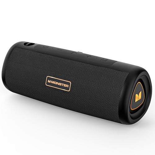 Monster S230 Portable Bluetooth Speaker, Wireless Speakers with 30W Loud Stereo Sound, 24H Playtime, Wireless Stereo Pairing, Bluetooth 6.0 Supports TF Card, AUX for Outdoor