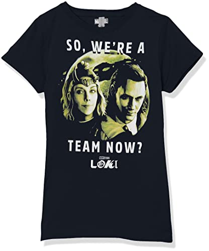 Marvel Loki The Variant Sylvie – Camiseta de Manga Corta para niñas Camiseta para Niñas, Azul Marino, XS