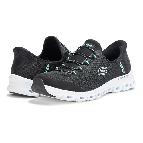 Skechers Skechers Women's Hands Free Slip-Ins Sport Active Glide-Step - Pursuit, Black/Turquoise, 5.5