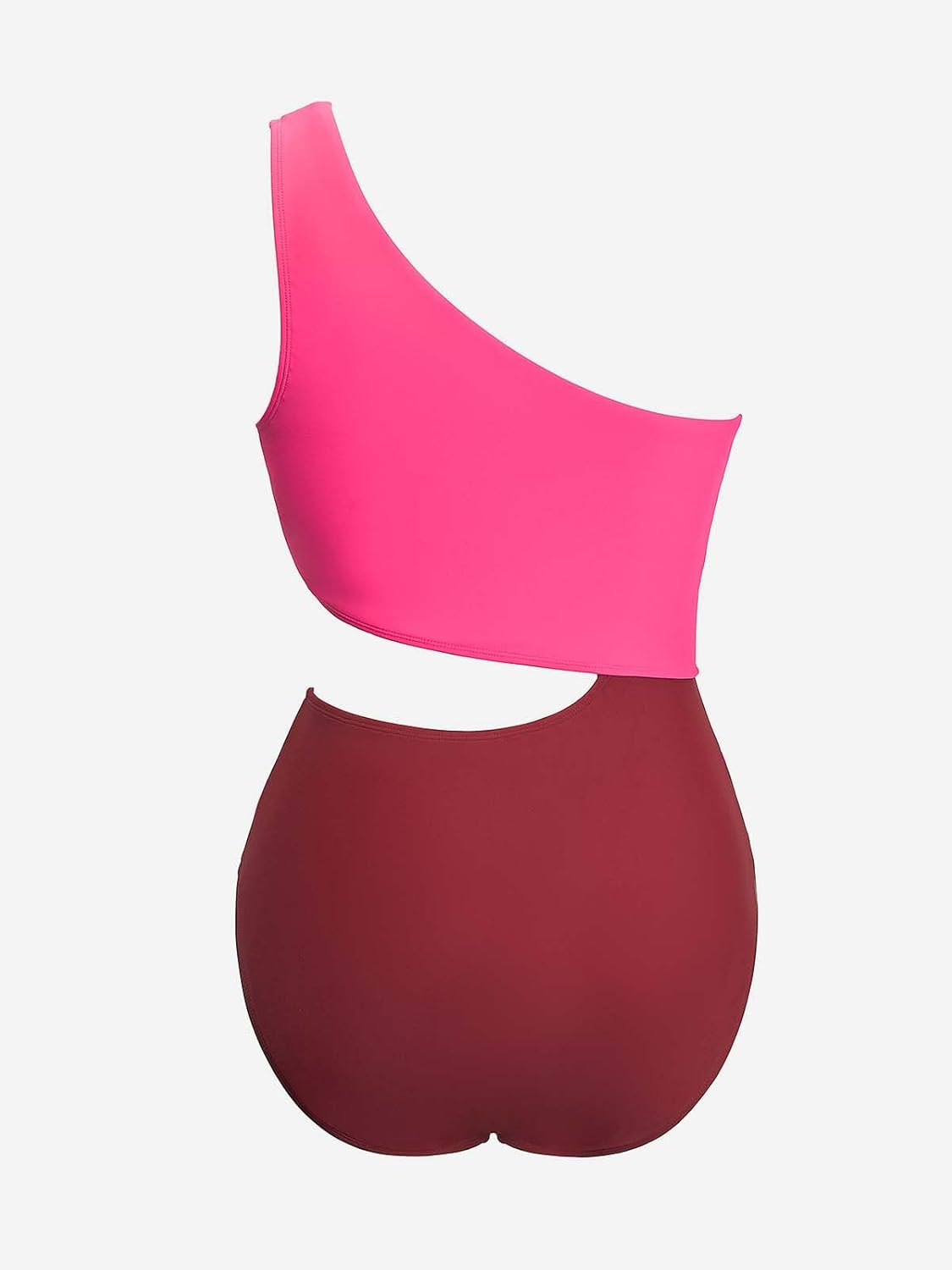 CUPSHE Women's One Piece Swimsuit One Shoulder Bathing Suit Cutout Color Block Swimwear - Image 6