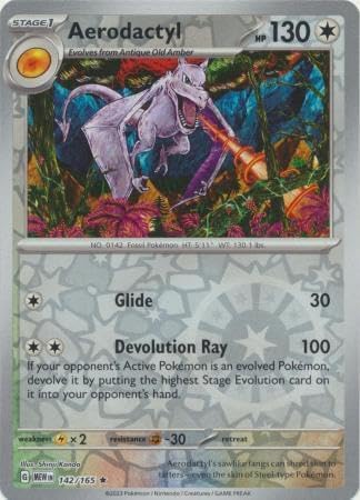 Pokemon - Aerodactyl 151/165 - Pokemon 151 - Reverse Foil - Single Card - Single Card