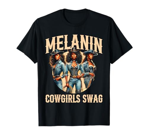 Cowgirl for Women African Tee Melanin Cow Girl Outfit T-Shirt