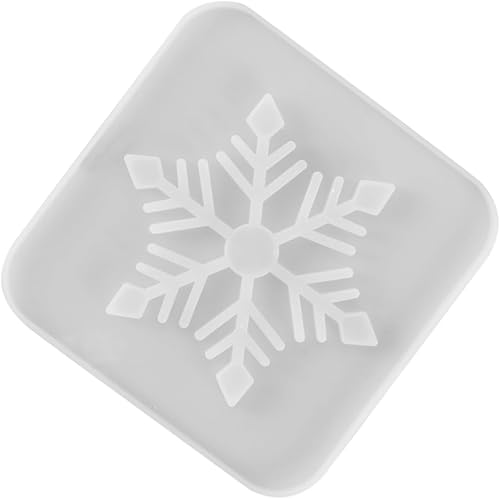 1 posavasos de copo de nieve de silicona hueca para tapete de copa, posavasos de copo de nieve antiadherente, fácil de limpiar