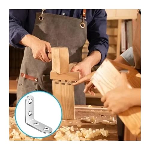 Soporte de esquina acero inoxidable L 16x50mm con tornillos pack de 5 5